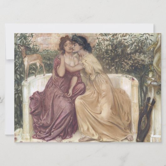 Sappho en Erinna in een Griekse tuin (Lesbische li Kaart (Voorkant)