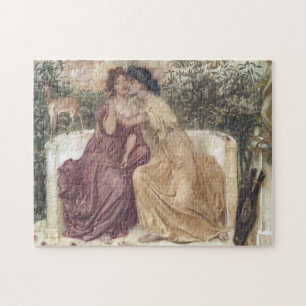 Sappho en Erinna in een Griekse tuin (Lesbische li Legpuzzel