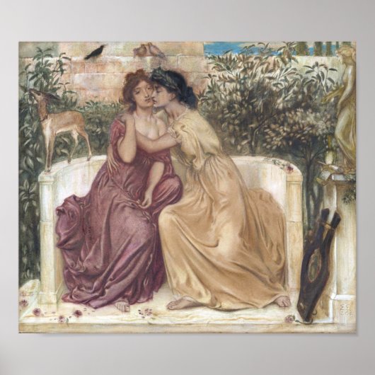 Sappho en Erinna in een Griekse tuin (Lesbische li Poster (Voorkant)