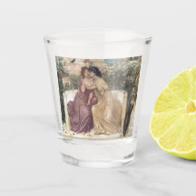Sappho en Erinna in een Griekse tuin (Lesbische li