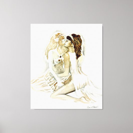 Sappho en haar geliefde canvas afdruk (Voorkant)