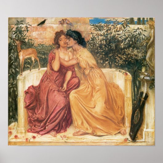 Sappho & Erinna in een tuin bij Mitylene, 1864 Poster (Voorkant)