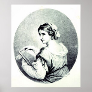 Sappho, gegraveerd door Pye, 1774 Poster