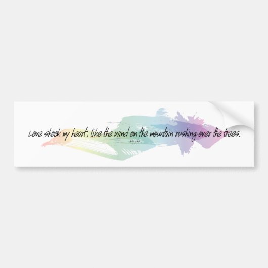Sappho Love Shook My Heart Quote Bumpersticker (Voorkant)