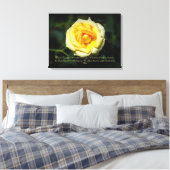 Sappho Quote Yellow English Roos Canvas Afdruk (Insitu (Slaapkamer))