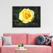 Sappho Quote Yellow English Roos Canvas Afdruk (Insitu (Woonkamer))