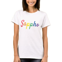 Sappho Rainbow Script T-Shirt
