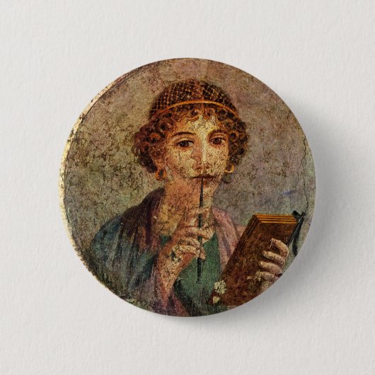 Sappho uit Lesbos Ronde Button 5,7 Cm (Voorkant)