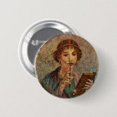 Sappho uit Lesbos Ronde Button 5,7 Cm (Voorkant /achterkant)