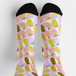 Sappig Ananas-Bubblegum Patroon Sokken