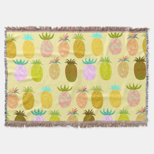 Sappig Ananas Patroon Deken (Voorkant)