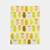 Sappig Ananaspatroon Fleece Deken (Voorkant)