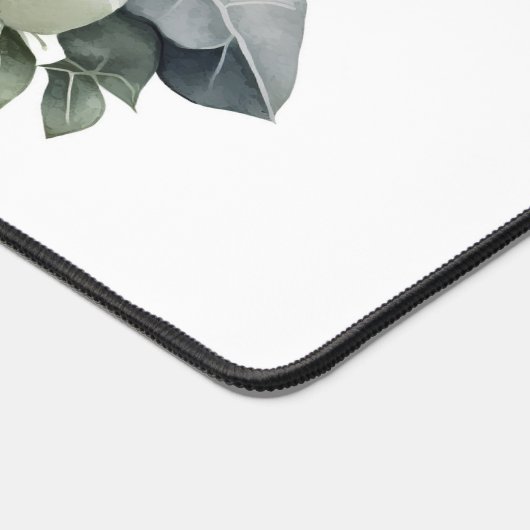 Sappig boeket op wit bureaumat (Hoek)