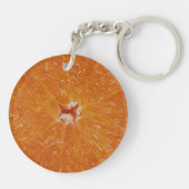 Sappig citrusfruit - Levendige sinaasappelschijf Sleutelhanger (Achterkant)