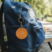 Sappig citrusfruit - Levendige sinaasappelschijf Sleutelhanger