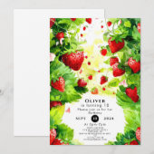 Sappig Fruit Magische Aardbei Verjaardag Kaart (Voorkant / Achterkant)
