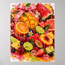 Sappig Fruit Muurkunst | Maximalistische Keuken De