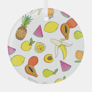 Sappig fruit, naadloos patroon. glas ornament
