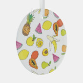 Sappig fruit,  naadloos patroon. glas ornament (Voorkant Rechts)