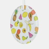 Sappig fruit,  naadloos patroon. glas ornament (Voorkant links)