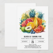 Sappig Online Boho Fruits Verjaardag Kaart (Voorkant / Achterkant)