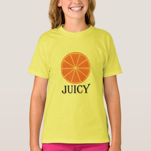Sappig Oranje - Meisjes Basic T-Shirt (Voorkant)