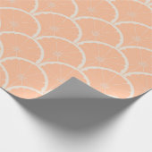 Sappig Roze Grapefruit Patroon Peach Fuzz Cadeaupapier (Hoek)