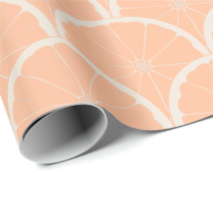 Sappig Roze Grapefruit Patroon Peach Fuzz Cadeaupapier
