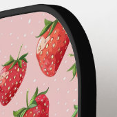 Sappig roze: spiraalvormig door aardbeienvelden pickleball paddle (Links Detail)