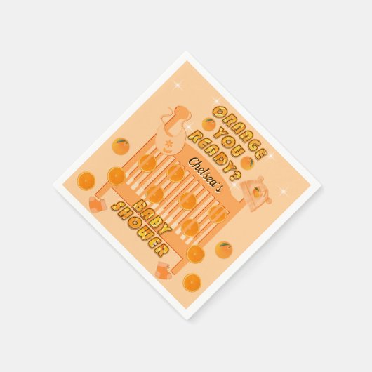 Sappig Sinaasappel je klaar Citrus Modern Baby sho Servet (Hoek)