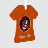 Sappig Sinaasappel "Knijp me! Ornament (voorkant)