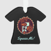 Sappig Sinaasappel "Knijp me! Ornament (voorkant)