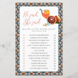 Sappig Sinaasappel Spritz zei hij, ze zei douchega