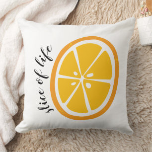 Sappig Sinaasappel Tropische vruchten Citrus Illus Kussen