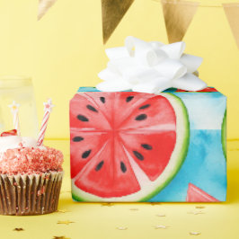 SAPPIG WATermeloenpatroon in waterverfpatroon Cadeaupapier
