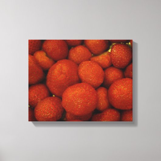 Sappige Aardbeien Canvasprint Canvas Afdruk (Voorkant)