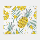 Sappige ananas: helder  motief. fleece deken (Voorkant (Horizontaal))