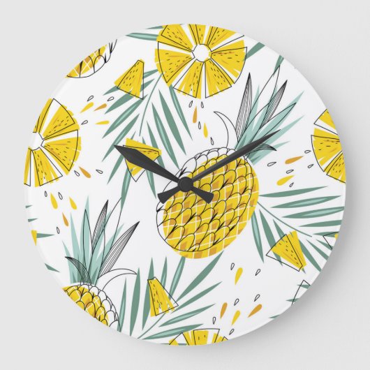 Sappige ananas: helder motief. grote klok (Voorkant)