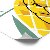 Sappige ananas: helder motief. poster (Hoek)