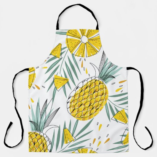 Sappige ananas: helder motief. schort (Voorkant)