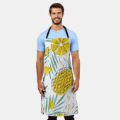 Sappige ananas: helder motief. schort (Gedragen)