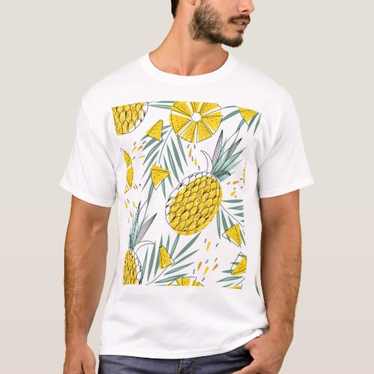 Sappige ananas: helder motief. t-shirt (Voorkant)