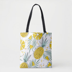 Sappige ananas: helder motief. tote bag