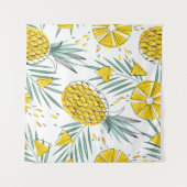 Sappige ananas: helder  motief. wandkleed (Voorkant (horizontaal))