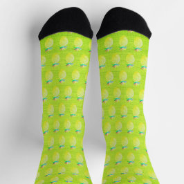 Sappige Ananas Kiwi Groen Patroon Sokken