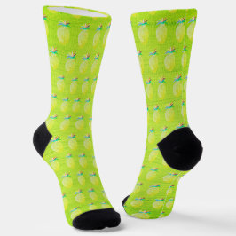 Sappige Ananas Kiwi Groen Patroon Sokken