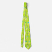 Sappige Ananas Kiwi Groen Patroon Stropdas (Achterkant)