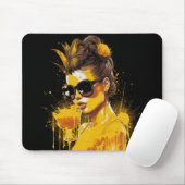 Sappige ananas Lady Mousepad Muismat (Met muis)