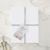 Sappige baby shower dank je | Bloemige Cactus Cadeaulabel (Met Touw)