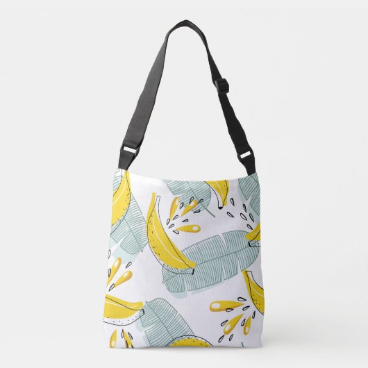 Sappige Bananen Helder  Patroon Crossbody Tas (Voorkant)